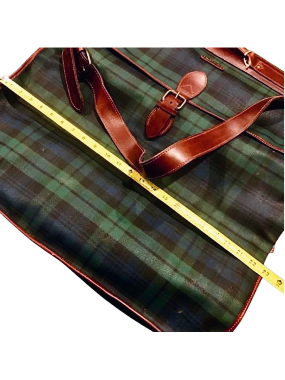 Vintage RALPH LAUREN Black Watch Hanging Valet Clothing Garment Bag